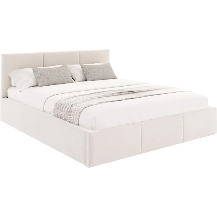 FDM Polsterbett BELORA modern mit Bettkasten MADE IN EU - mit Trinity Velours Bezug (verfügbar 90x200 120x200 140x200 160x200 180x200cm, Bettrahmen, Bett, mit großen gepolsterten Kopfteil, mit Bettkasten zum aufklappen), Hebbarer Metallrahmen, Bettkast... – Bild 1