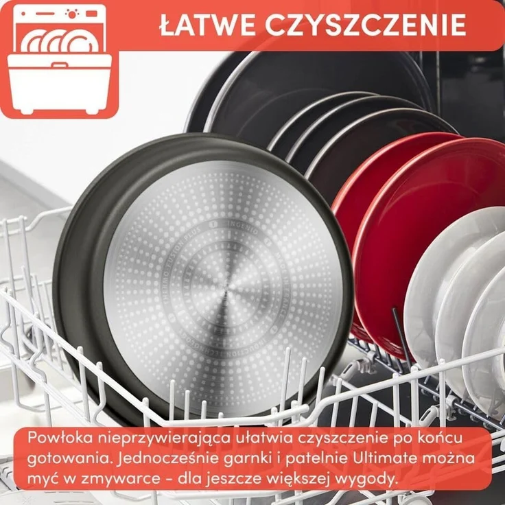 Tefal Topf-Set Ingenio Ultimate, Topf und Pfannenset abnehmbarer Griff, stapelbar, Aluminium (Set, 10-tlg, Kasserolle 16/20cm, Schmorpfanne 24cm, Pfanne 24/28cm, Deckel, Griffe), platzsparend, Pfannenset Induktion mit Antihaftversiegelung, L76491 – Bild 6