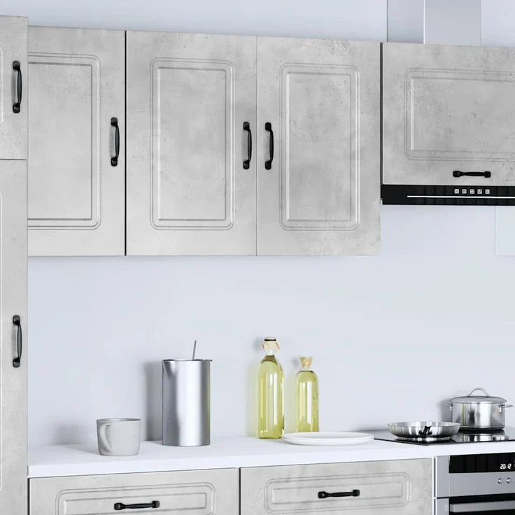 vidaXL Küchen-Hängeschrank Kalmar Betongrau Holzwerkstoff 853591 – Bild 1