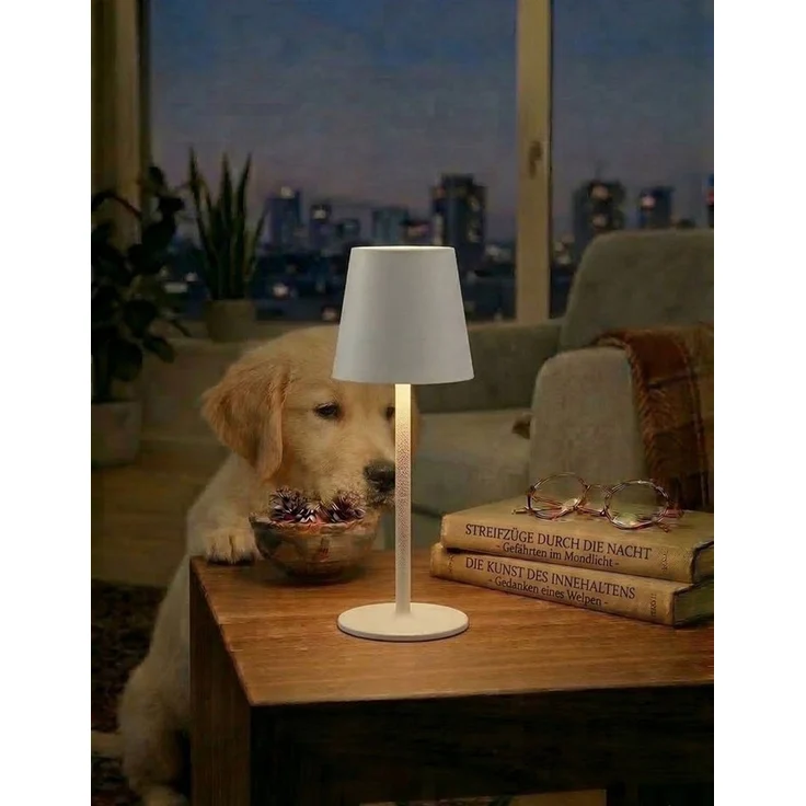 Coen Bakker Deco BV LED Außen-Tischleuchte Touch Tischlampe Dimmbar Akku IP44 Glatt Klein, Touch-Funktion, LED fest verbaut, Kaltweiß, Warmweiß, Tageslichtweiß – Bild 2