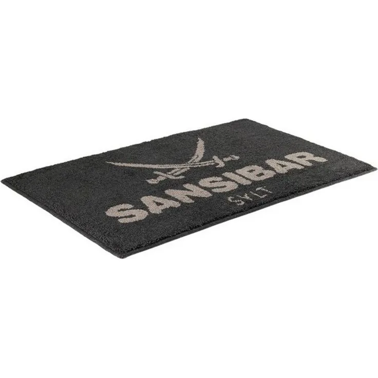 Sansibar Sylt Badematte Badematte »Sansibar, Höhe 20 mm, mit Sansibar Logo Schriftzug, rutschhemmend beschichtet, fußbodenheizungsgeeignet, strapazierfähig, schnell trocknend, Polyacryl, rechteckig, 55x65 cm, 60x100 cm, 70x120 cm
