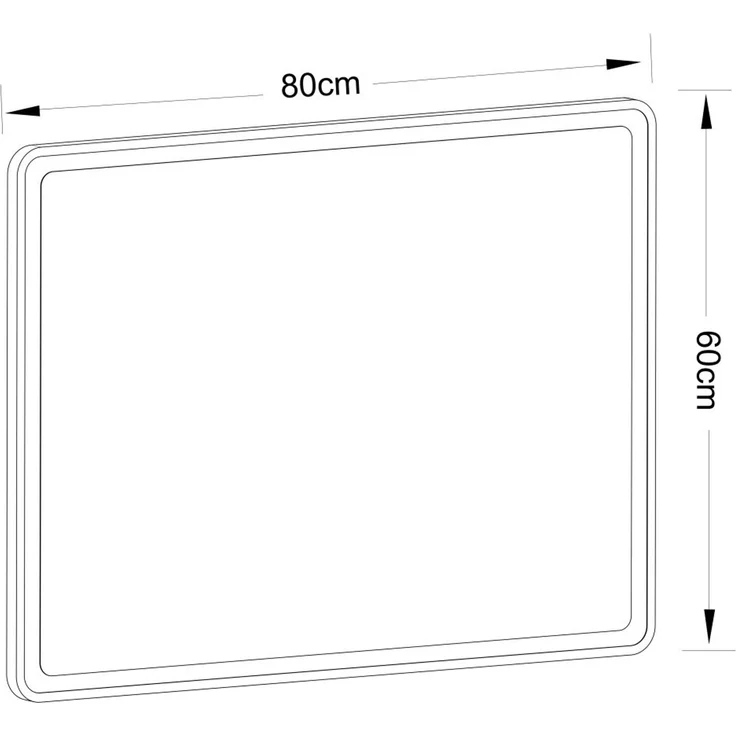Badezimmerspiegel mit LED-Beleuchtung, Touchsteuerung & Anti-Beschlag, 60x80 cm, Silber – Bild 8