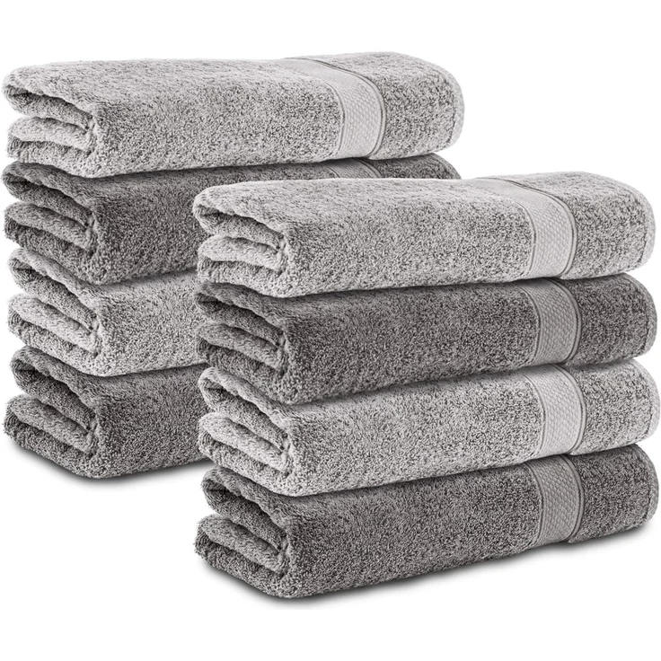 Komfortec Handtuch Set 50x100, Handtücher, Frottee (Packung, 8-St), 100% Baumwolle, Flauschig & Saugfähig, Weich, Towel