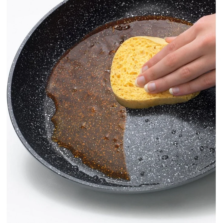 STONELINE Schmorpfanne, Aluminium (Set, 2-tlg, 1 Pfanne, 1 Sieb-Glasdeckel), mit echten Steinpartikeln, induktionsgeeignet, Designed in Germany – Bild 3