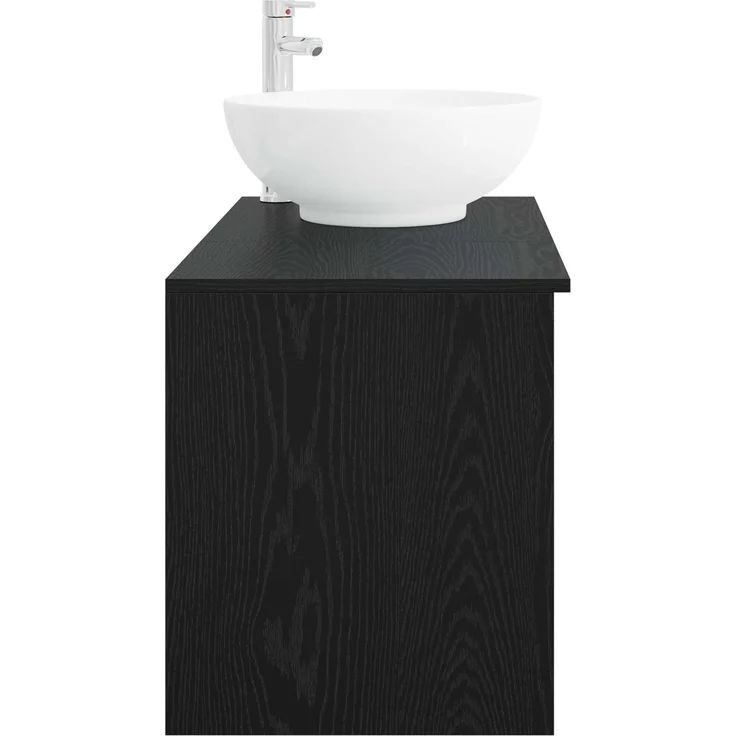 vidaXL Badezimmerschrank-Set 2 stk. Schwarz Eichen-Optik 3403913 – Bild 5