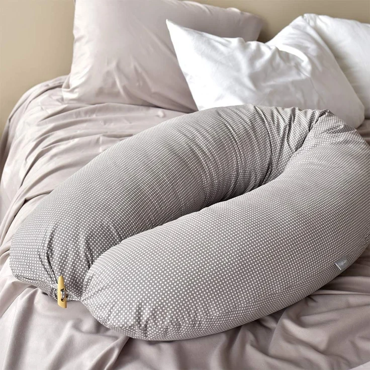 sei Design Stillkissenbezug 100% Baumwolle passend für Stillkissen XXL, Bezug für Schwangerschaftskissen, Seitenschläferkissen 190x30 cm, mit Reißverschluss, waschbar und Schadstoffgeprüft – Bild 7