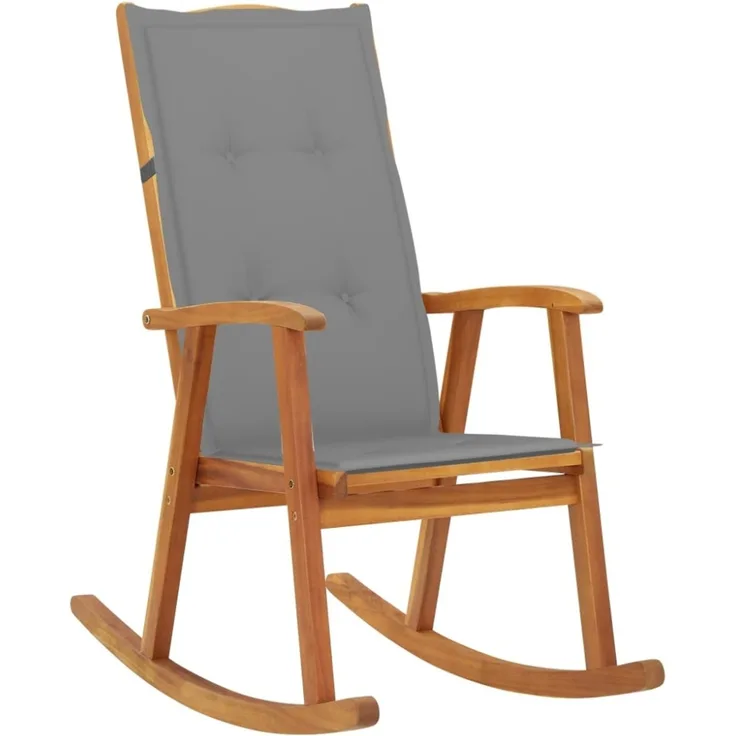 vidaXL Schaukelstuhl mit Auflagen Massivholz Akazie 3064180