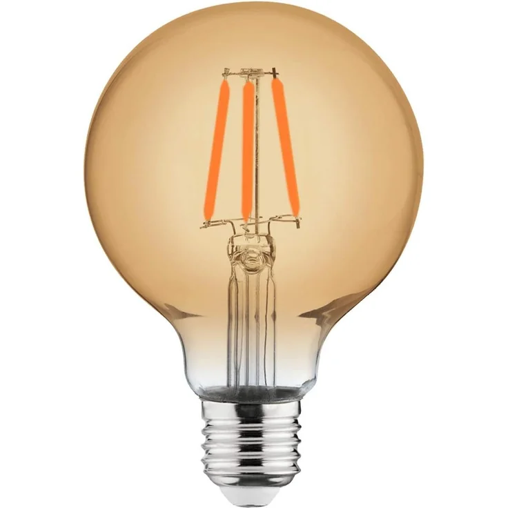 8 W E27 LED Filament Leuchtmittel Kugel Globe 125, Durchmesser 125mm | 650 Lumen | (2200 K) Warmweiß – Bild 1