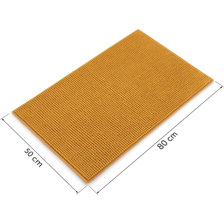 Blumtal Badematte Chenille weicher Badezimmerteppich, strapazierfähig, rutschfest, Polyester, Läufer, 40°C maschinenwaschbar – Bild 2
