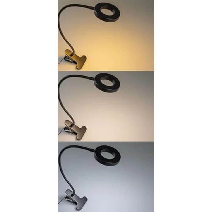 LED Klemmleuchte mit USB-Betrieb 40cm Schwanenhals, dimmbar, 55lm – Bild 3