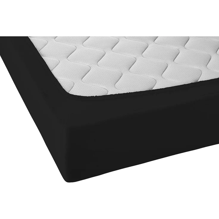 Biberna Jersey-Spannbetttuch, 100 % Baumwolle, Schwarz, 1x 90x190 cm - 100x200 cm – Bild 3