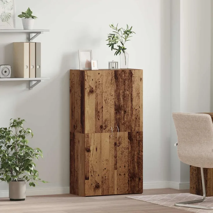 vidaXL Büroschrank Altholz 60 x 32 x 115 cm Holzwerkstoff 879636
