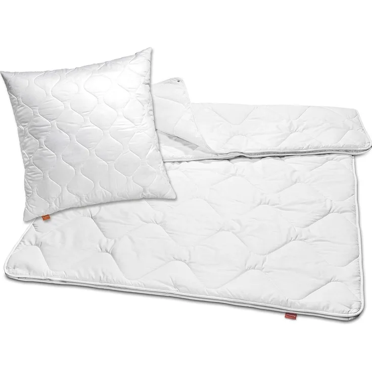 sleepling Bettdecke + Kopfkissen Bettwaren Set, 135x200 cm, 155x220 cm und weitere Größen, Füllung: 100% Polyester, Bezug: 100% Polyester, für Sommer und Winter, Ökotex 100