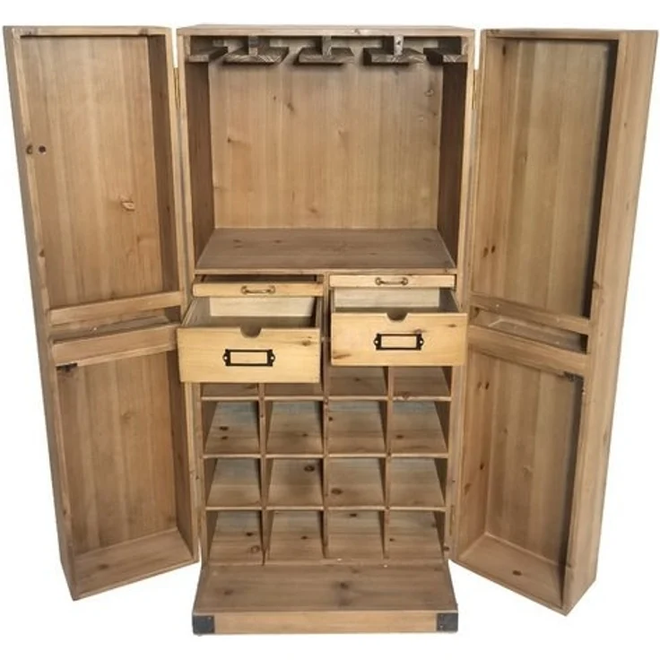 HTI-Living Barschrank Barschrank Imelda 107 cm (Stück, 1-St, 1 Barschrank) Hausbar Weinregal – Bild 4