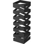 SONGMICS 19,3" (49 cm) Schirmständer, lang/kurz, freistehender Halter für Gehstöcke/Gehstöcke, mit Abtropfschale/2 Haken