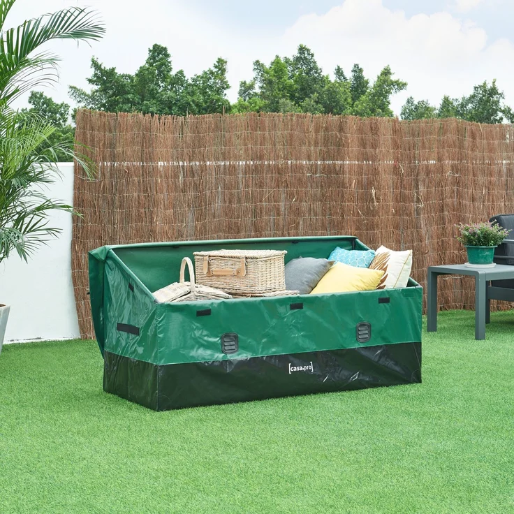 Aufbewahrungsbox Alanno 155x64x75cm Grün/Schwarz [casa. pro] – Bild 1
