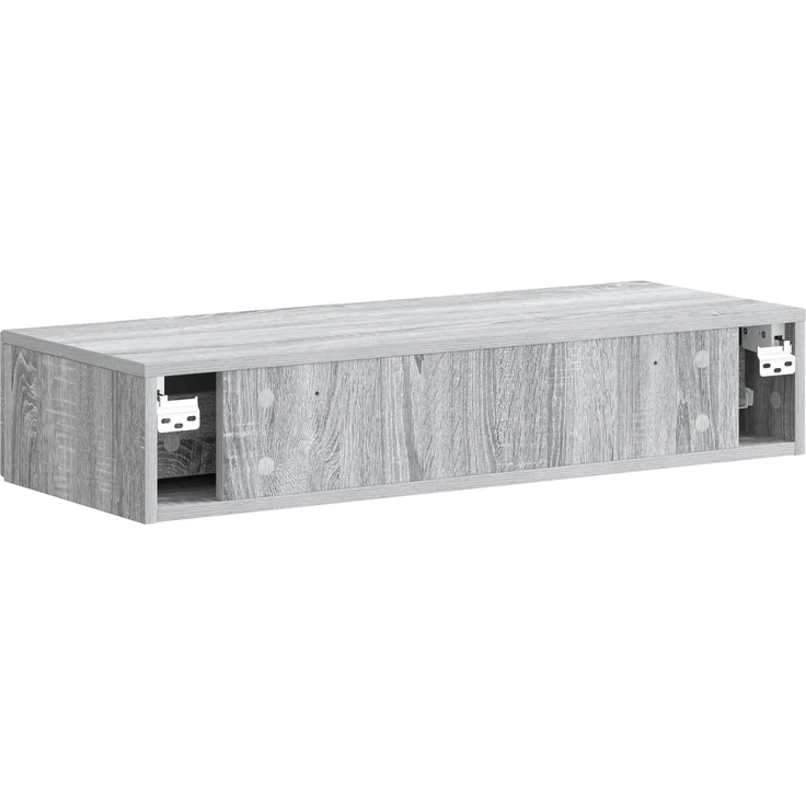vidaXL Wandmontierter Beistelltisch Graues Sonoma 87,5 x 34,5 x 17 cm 898671 – Bild 7