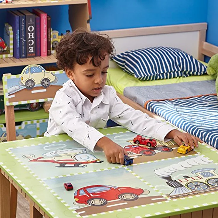 Fantasy Fields Children's Wooden Transportation Tisch & 2 Stühle-Set W-9946 – Bild 5