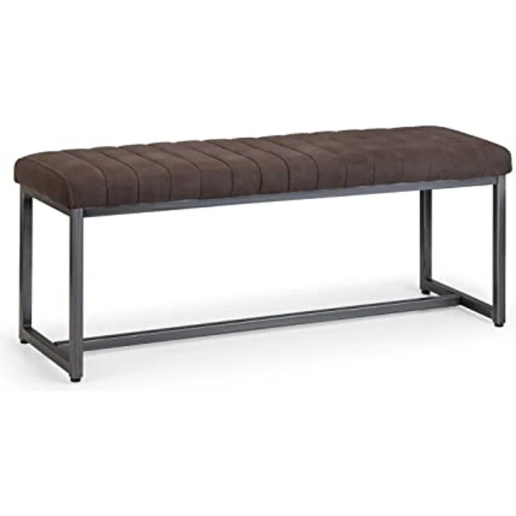 Julian Bowen Brooklyn Polsterbank, Anthrazit, Metall, Einheitsgröße – Bild 1