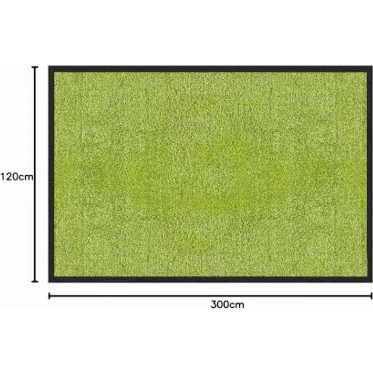 etm Hochwertige Fußmatte | schadstoffgeprüft | bewährte Eingangsmatte in Gewerbe & Haushalt | Schmutzfangmatte mit Top-Reinigungswirkung | Sauberlaufmatte waschbar & rutschfest (120x300 cm, Grün) – Bild 3