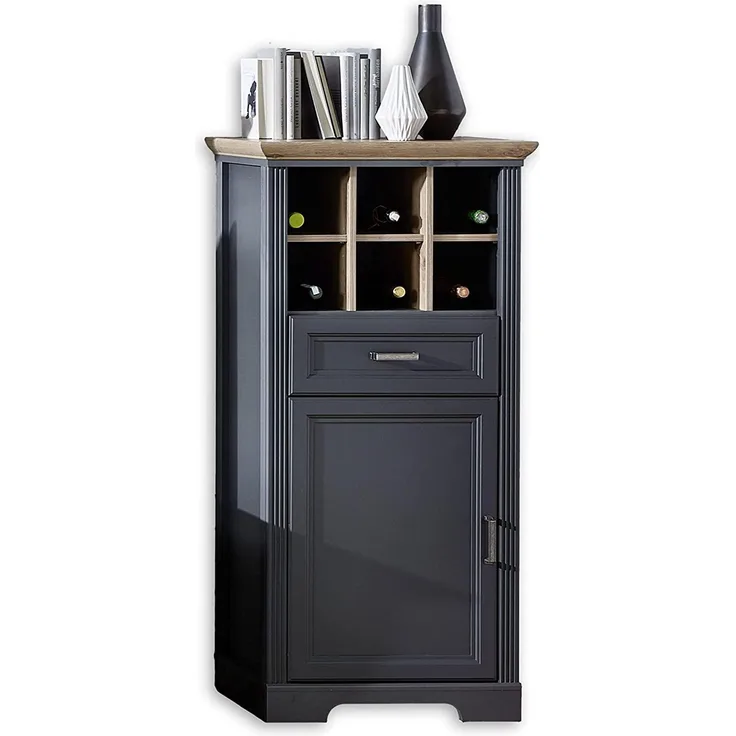 Schrank 'YASE' in Graphit und Artisan Eiche