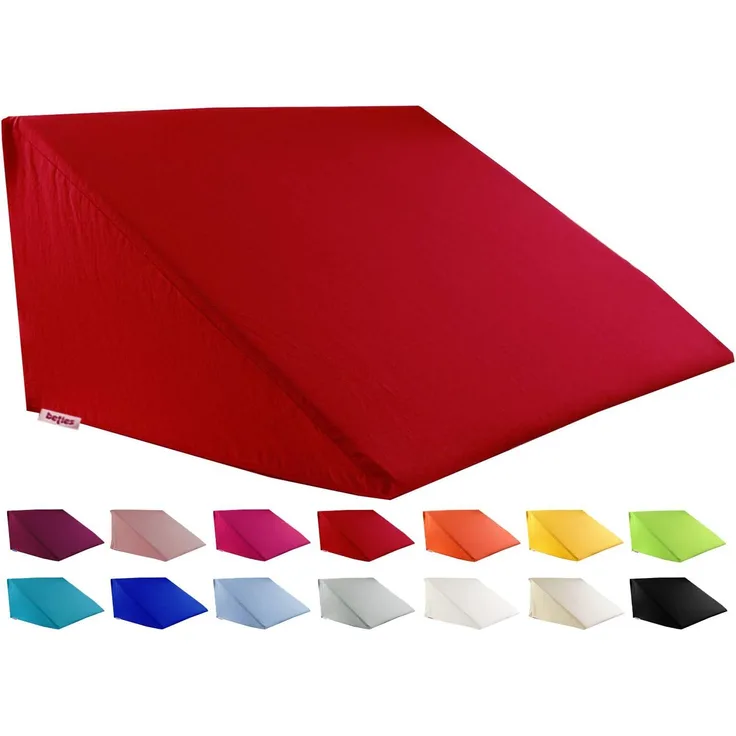 Keilkissenbezug rot 100% Baumwolle Big Comfy beties "Basic"