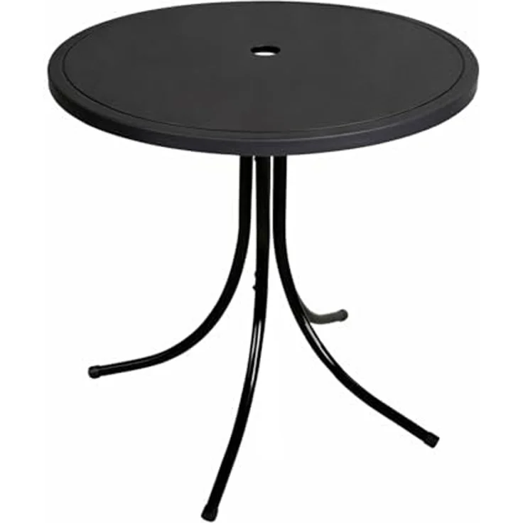 Runder Gartentisch Campingtisch Outdoortisch Kindertisch Ø50cm Schwarz – Bild 2
