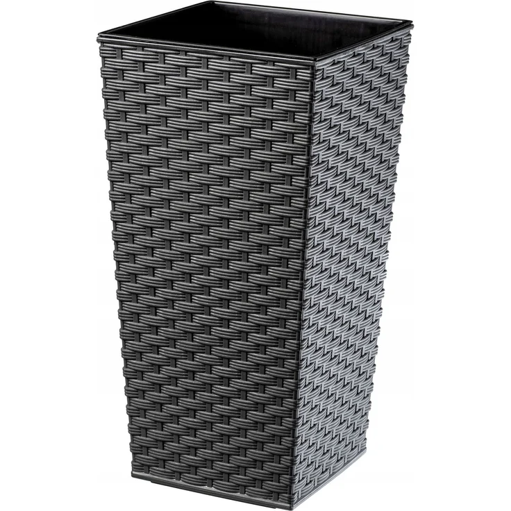 KADAX Blumentopf Blumentopf mit Einsatzabdeckung Blumenständer Hoch Garten Graphit 34x68cm – Bild 1