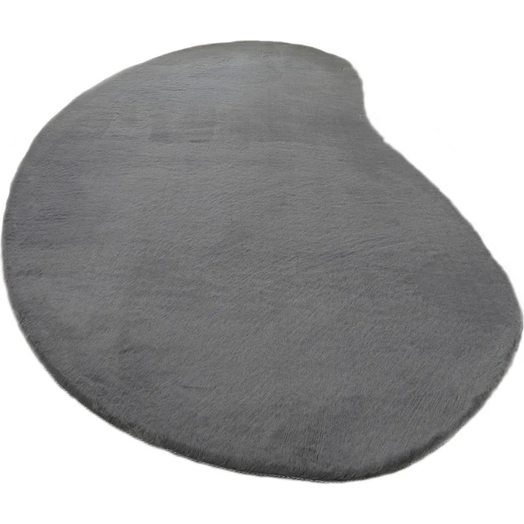 Bruno Banani Hochflor-Teppich Rabbit 2 Bean, Kunstfell Teppich, Modern, besondere Form, U-förmig, Höhe: 25 mm, Kaninchenfell-Haptik, Microfaser, Wohnzimmer, Schlafzimmer, Esszimmer – Bild 1