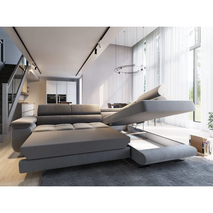 Masseno Ecksofa SELVA mit Schlaffunktion L-Form, Sofa mit Bettkasten – Bild 3