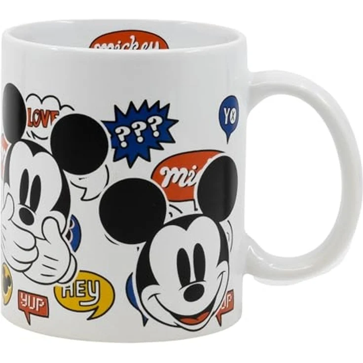 Tasse mit Disney Mickey Mouse Motiv ca. 325ml aus Keramik ca. Ø 8 x 9,5cm Comic – Bild 1