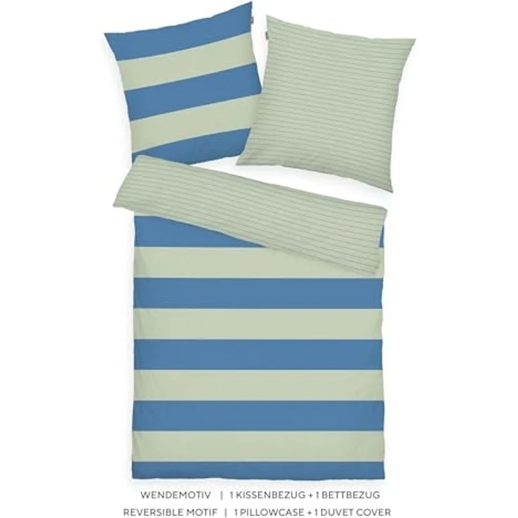 TOM TAILOR HOME Bettwäsche BOLD STRIPES in Gr. 135x200cm, 155x220cm oder 200x220cm, Renforcé, 2 teilig, new bedroom, mit farbigem Markenreißverschluss – Bild 2