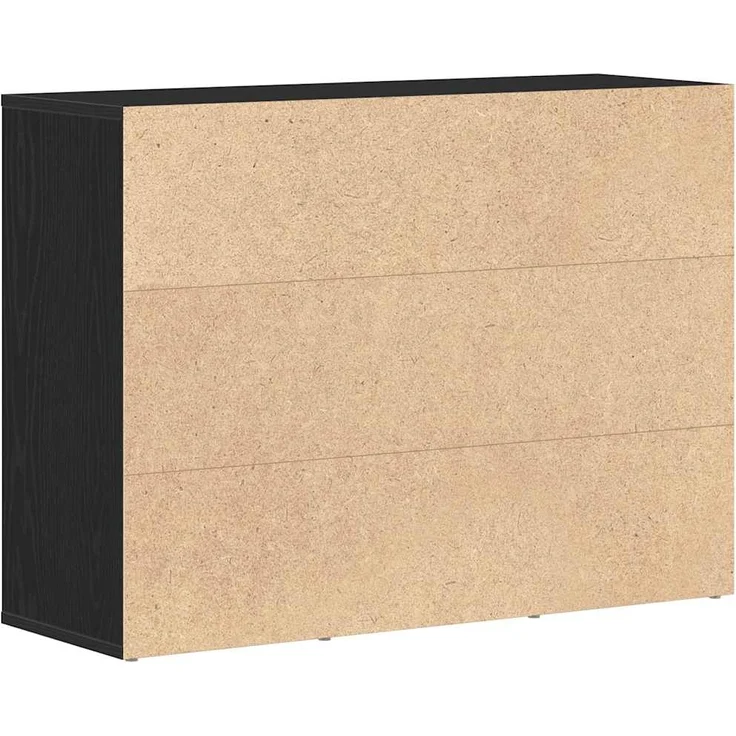 vidaXL Sideboard Schwarz Eichen-Optik 88x30x64 cm Holzwerkstoff 862446 – Bild 7
