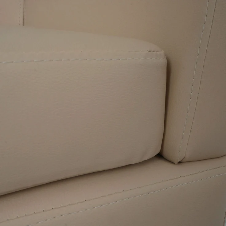 Lounge-Sessel HWC-O17, Sessel Clubsessel Cocktailsessel, FSC®-zertifiziert Kunstleder ~ creme – Bild 6