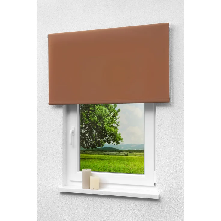 Lysel Outlet - Basisrollo Tageslicht Kastanienbraun, (B x H) 82.50cm x 175cm in braun/kastanienbraun – Bild 1