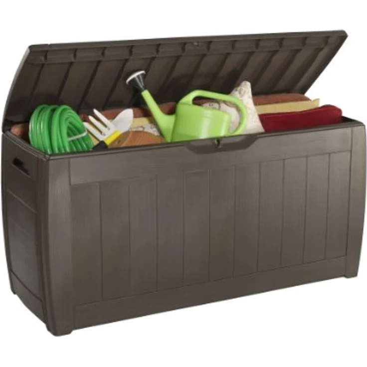 Keter Gartenbox Hollywood, Aufbewahrungsbox mit 270l Fassungsvermögen, wetterfest und UV-beständig – Bild 3