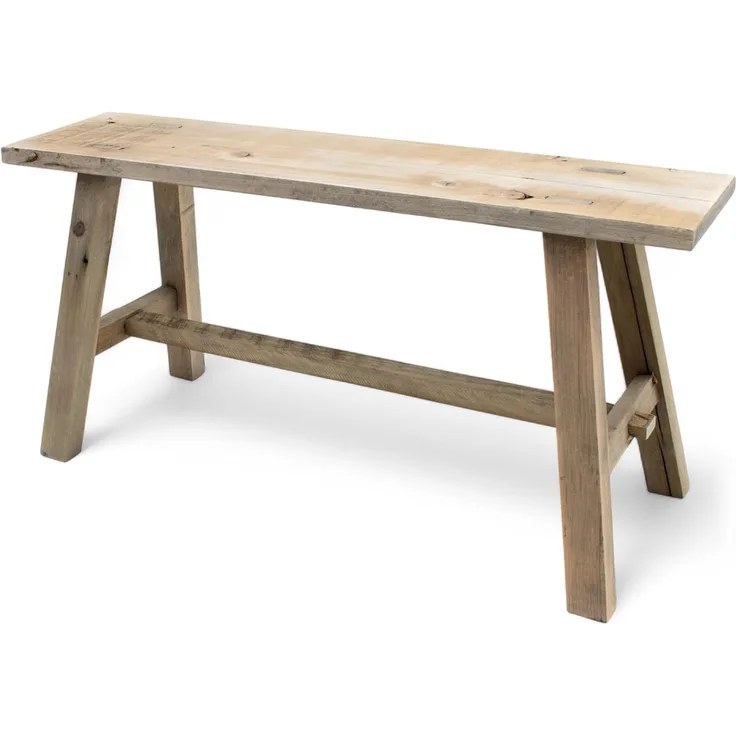 Spetebo Blumenbank Deko Bank aus altem Holz - 58 cm x 27 cm (Stück, 1 St, Dekorative Holzbank), Blumenbank für den Garten