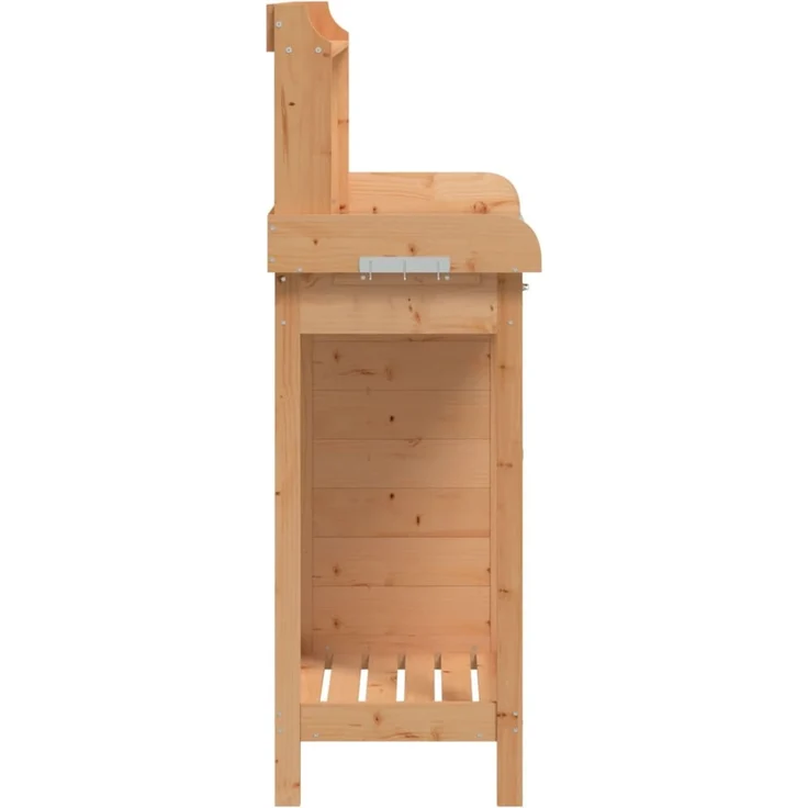 vidaXL Pflanztisch mit Schrank Braun 110,5x45x124,5cm Massivholz Tanne 156344 – Bild 8