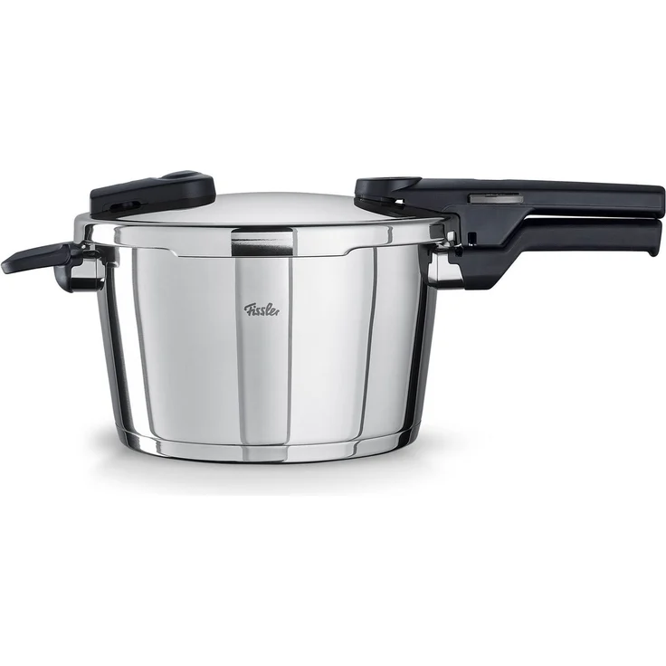 Fissler Schnellkochtopf Vitaquick® Schnellkochtopf Edelstahl 2 Garstufen Induktion, Edelstahl 18/10 (2-tlg), Made in Germany – Bild 5