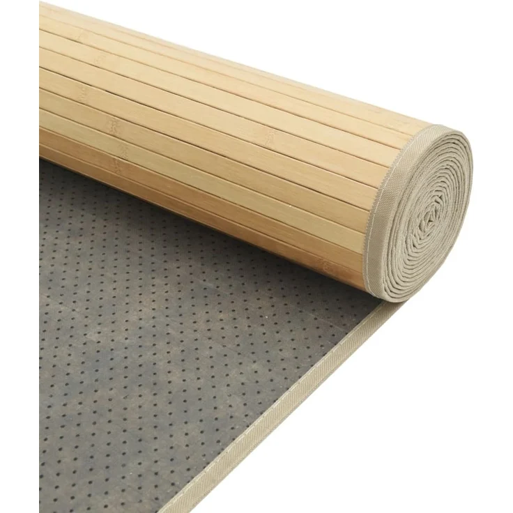 vidaXL Teppich Rechteckig Hell Natur 60x300 cm Bambus 376843 – Bild 5
