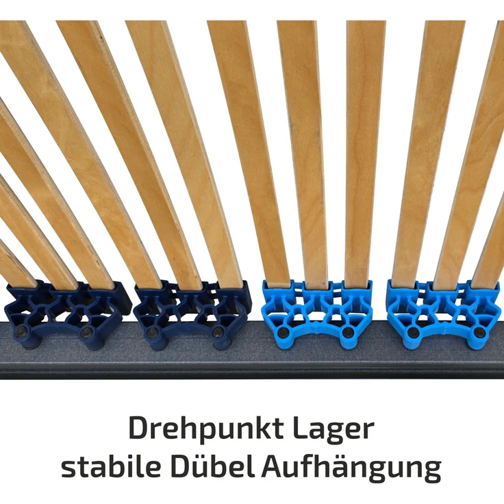 Lattenrost mit Schulteranpassung 120x200cm, 42 Leisten Kopf & Fußverstellung – Bild 6