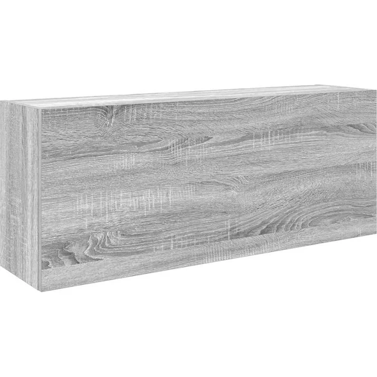vidaXL Bad-Wandschrank Grau Sonoma 100x25x40 cm Holzwerkstoff 860108 – Bild 2