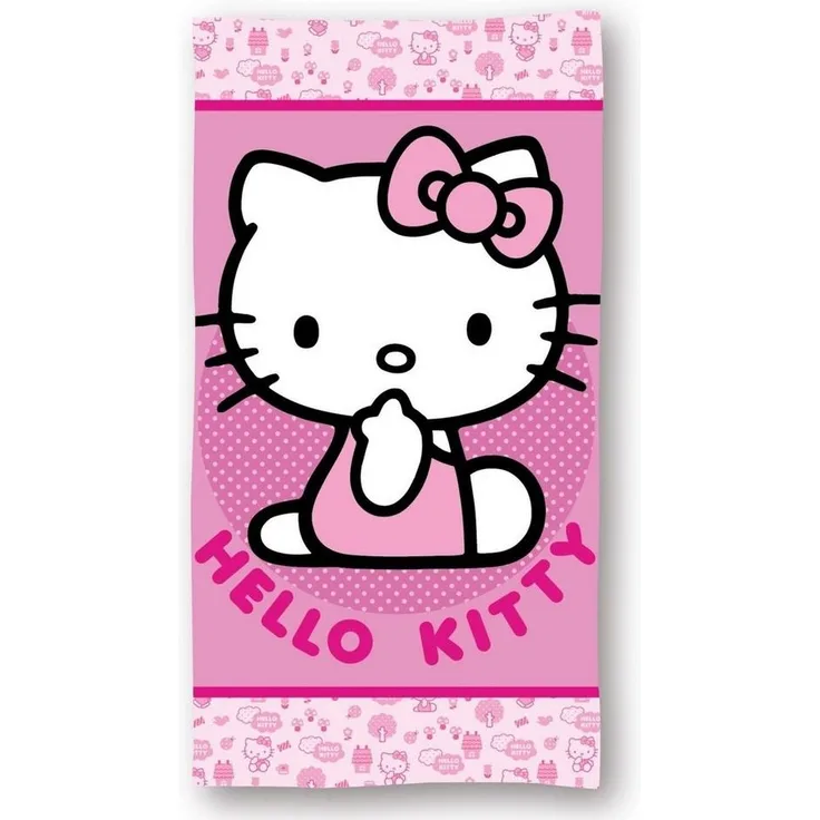 Hello Kitty Strandhandtuch Mikrofaser 140x70 – Leichtes Badehandtuch für Meer & Pool