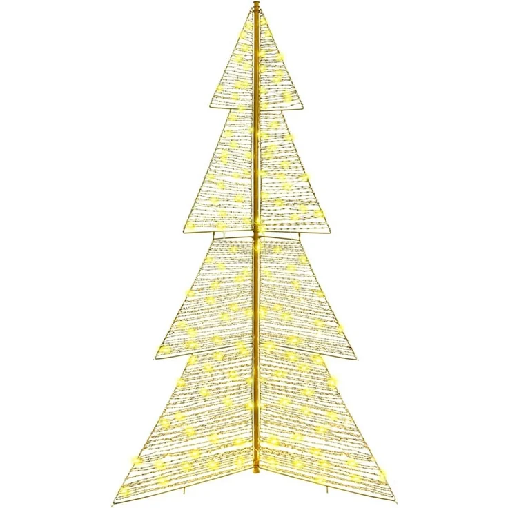 vidaXL Weihnachtsbaum Warmes Weiß 180 cm PET 240 LEDs 42019219 – Bild 4