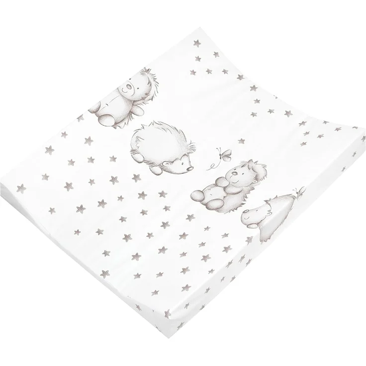 Julius Zöllner® 2-Keil Wickelauflage 60x71 cm - weiche Wickelunterlage - Baby Wickeltischauflage - Folie, wasserdicht & abwischbar - Made in Germany - OEKO-TEX Standard 100 - Igelfamilie – Bild 1