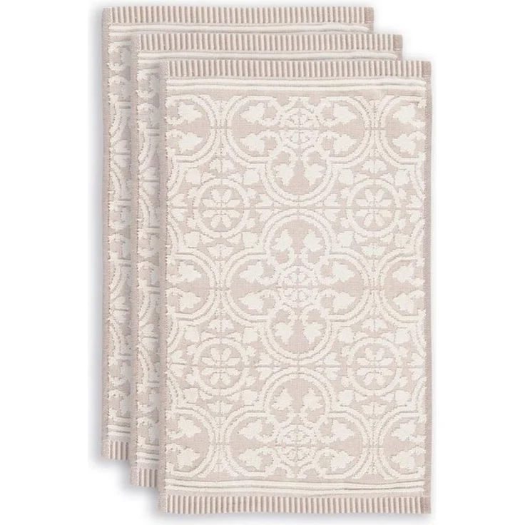 PiP Studio Handtuch Tile Pip Khaki 30X50 Set A 3 Khaki 100% Cotton, terry, 500 GSM 30, Baumwolle (1-St), Handtuch Frottetuch – Bild 3