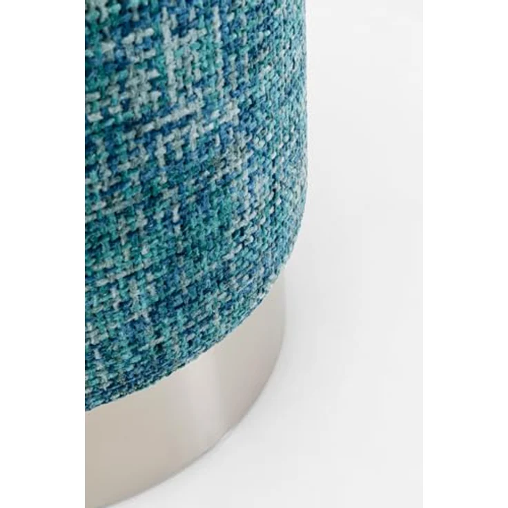 Kare Design Hocker Berry High, Silber/Hellblau, Ø39cm, Sitzhocker, Rund, Minimalistich, Pflegeleicht, Flur – Bild 5