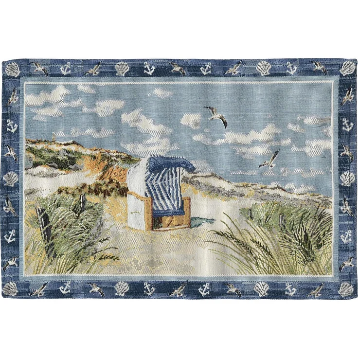 sander table + home Platzset Tischset "Beach Chair" 2er-Pack, Gobelin Motiv – Bild 2