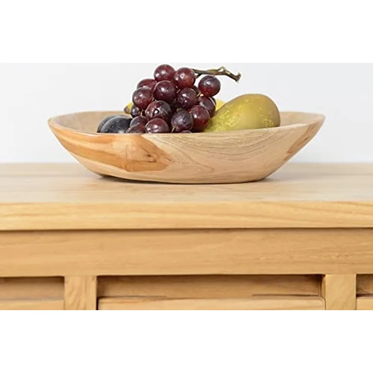 wohnfreuden Dekoschale Teak Holzschale lasiert braun 30 cm, 1119
