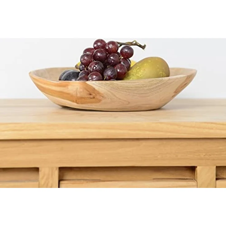 wohnfreuden Dekoschale Teak Holzschale lasiert braun 30 cm, 1119 – Bild 1
